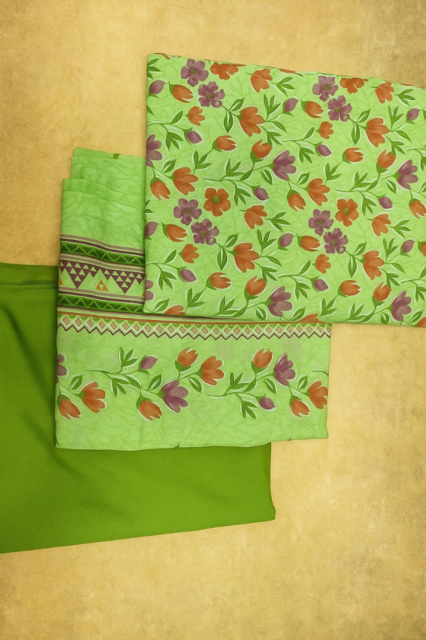 3 Piece unstitched mid summer lawn