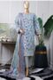 Chikankari embroidery shirt , digital print dupatta / plane trouser