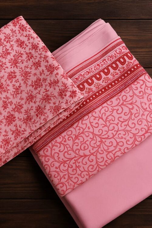 Printed all over shirt Printed dupatta  Dyed trouser 