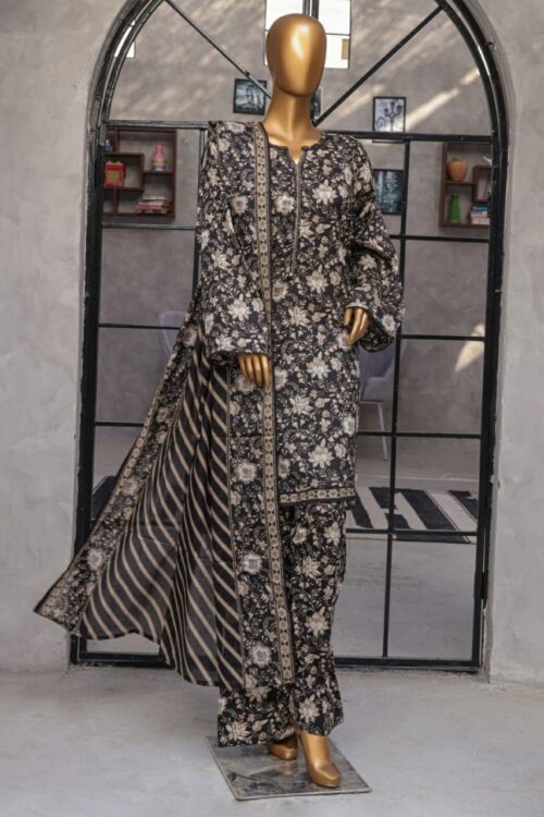 Digital Printed Shirt , Dupatta/Farshi Shalwar