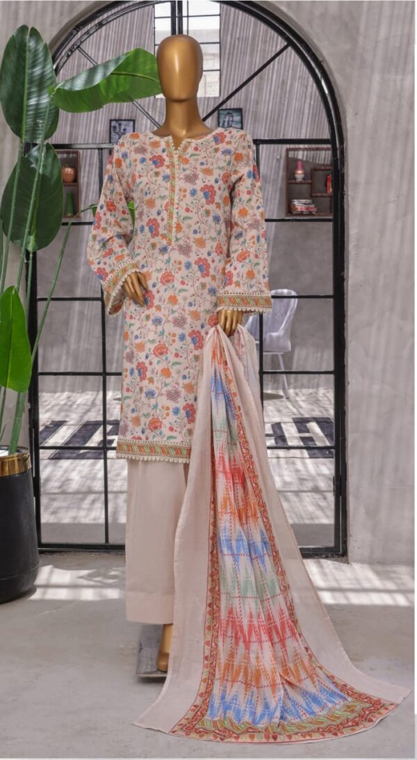 Digital Printed Shirt , Dupatta/Farshi Shalwar