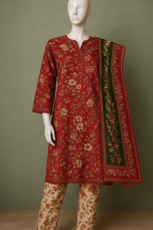 Digital Printed Shirt Dupatta And Printed Trouser