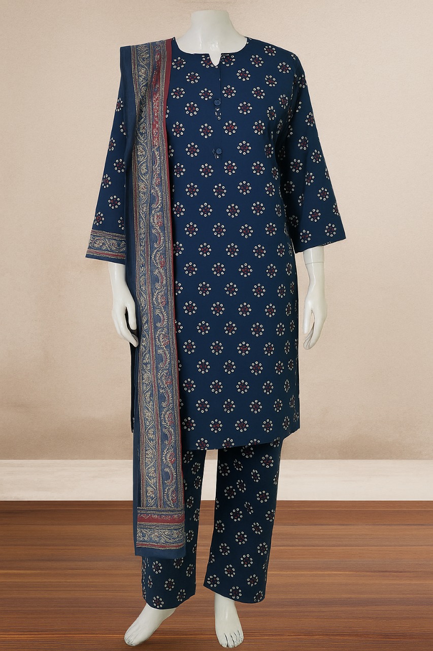 All Over Printed Shirt , Trouser / Printed Dupatta