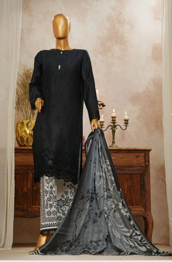 Slub Solid Chikankari