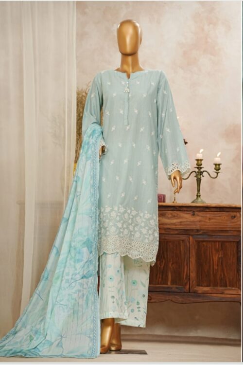 Slub Solid Chikankari