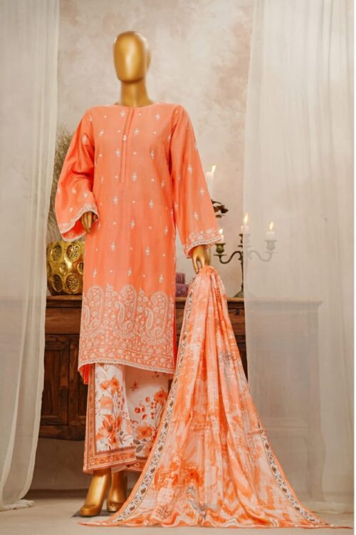 Slub Solid Chikankari