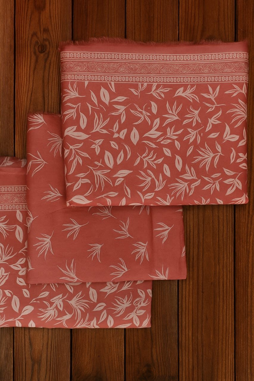 3 piece printed unstiched lawn suit