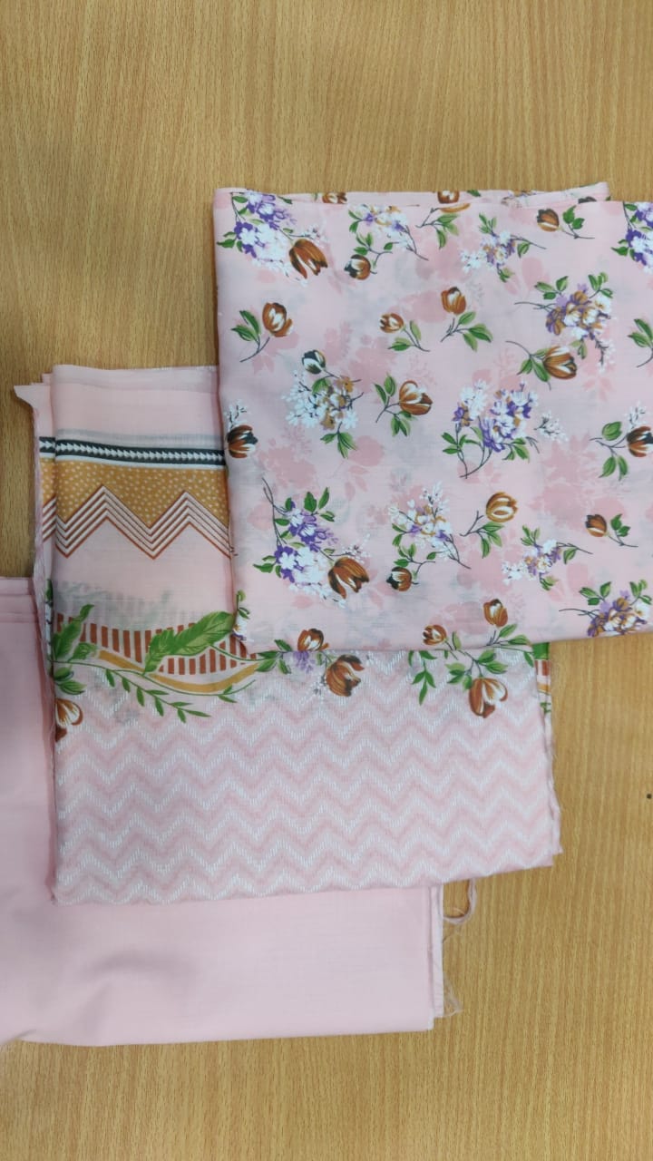 3 piece unstitched mid summer lawn