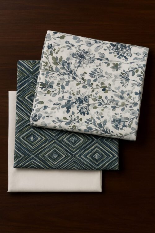 3 Piece unstitched mid summer cotton