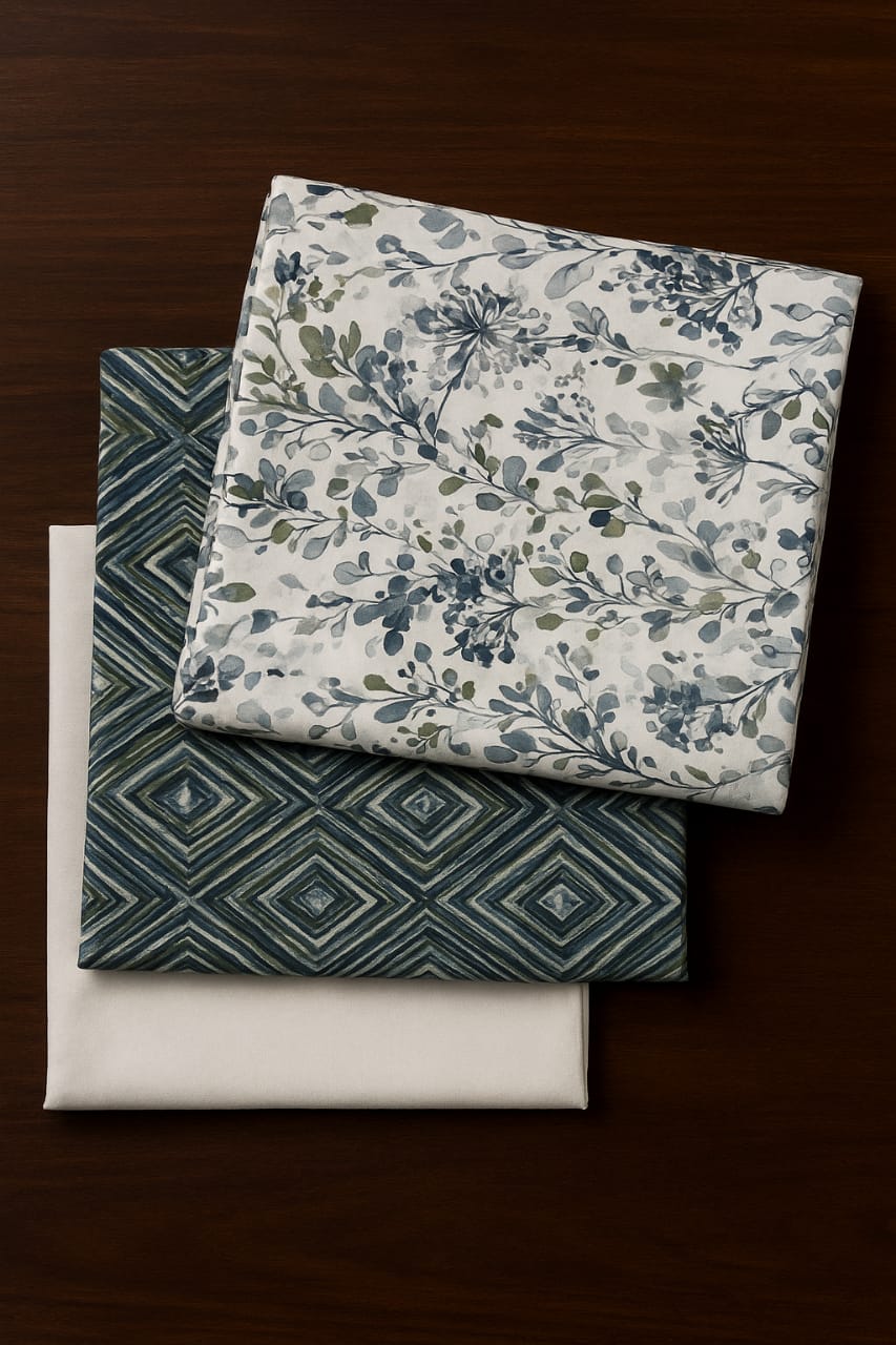 3 Piece unstitched mid summer cotton