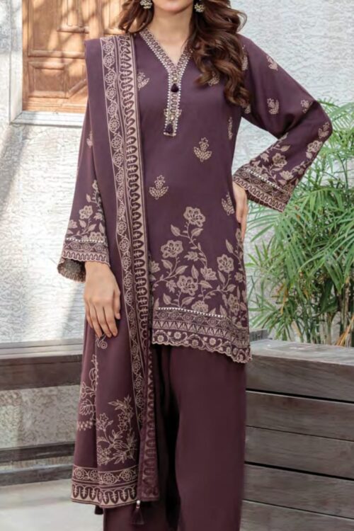3 Piece unstitched pachmina suit