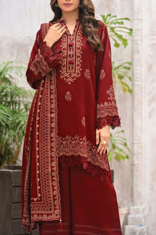 3 piece unstitched pashmina suit