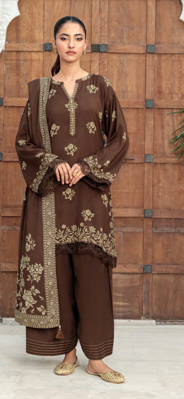 3 Piece unstitched pachmina suit